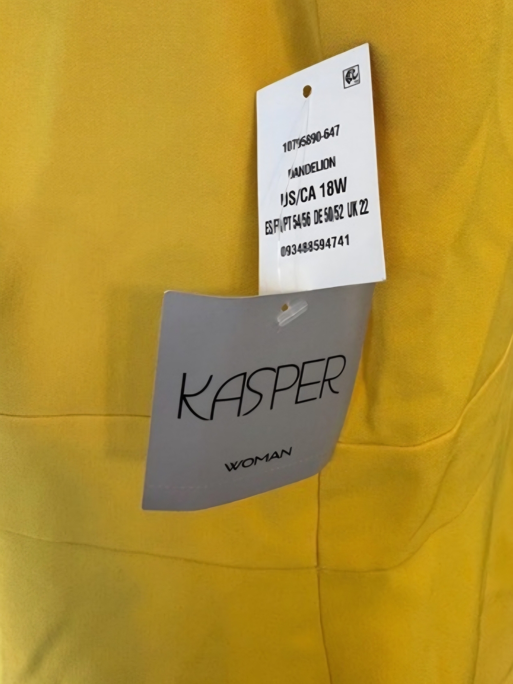 Kasper Sleeveless Yellow Shift Dress - Picture 3 of 6